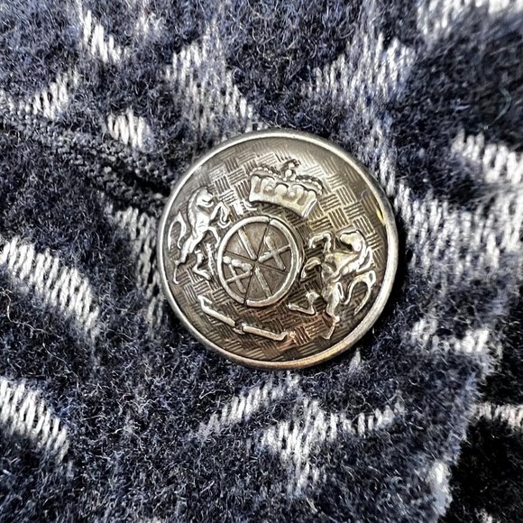 Cabi Jacquard Blazer size 6 Blue Paisley Textured Button Front Pockets Wool 109 - Picture 4 of 8